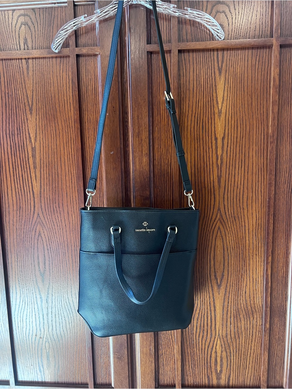 Nanette Lepore Black Everyday Carryall Shoulder Bag Top Handle Crossbody Purse